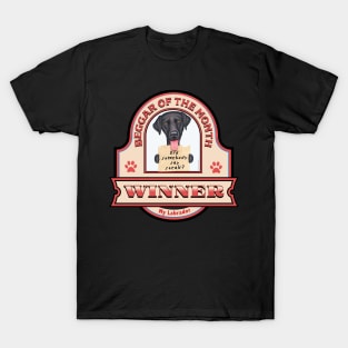 Labrador Retriever-Beggar of the Month Winner T-Shirt